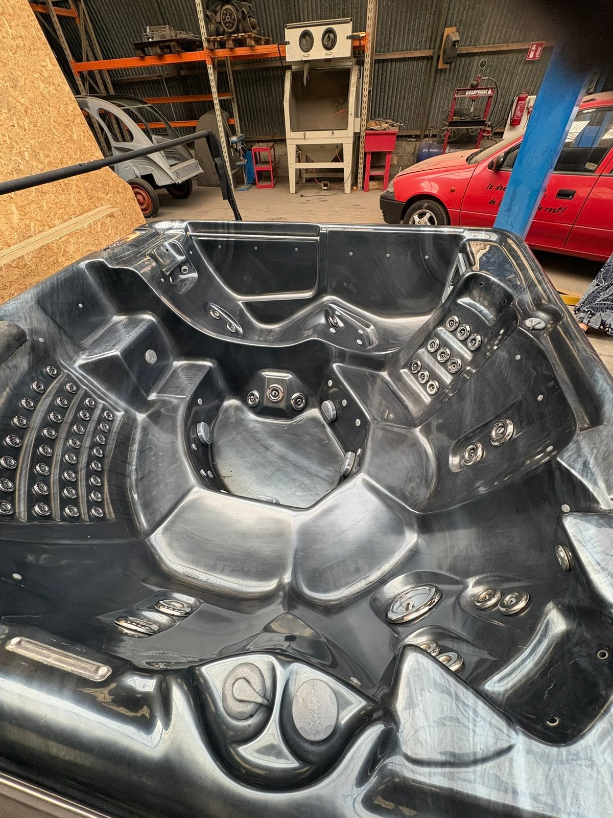Jacuzzi, Tuin en Terras, Ophalen, Gebruikt, Afdekzeil, Vast