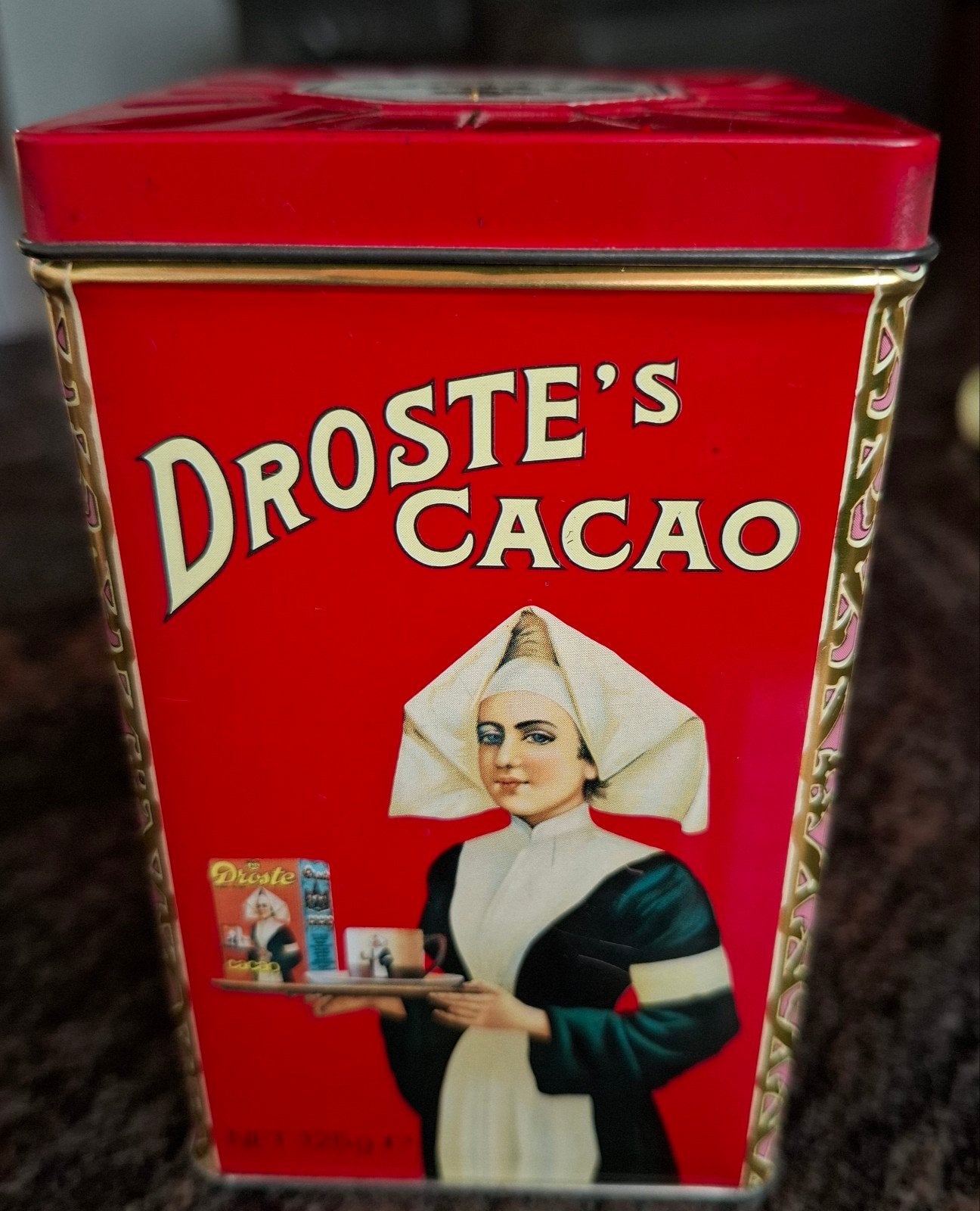 Droste's cacao blik 12 x 7 cm zeer goede staat., Ophalen, Droste