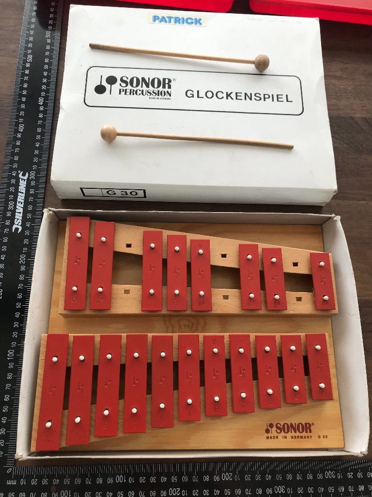 Xylofoon Sonor Percussion G30 Glockenspiel    µk, Muziek en Instrumenten, Ophalen of Verzenden, Sonor