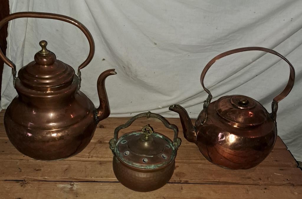 Ketels waterketels koperen Ketels decoratie, Antiek en Kunst, Verzenden
