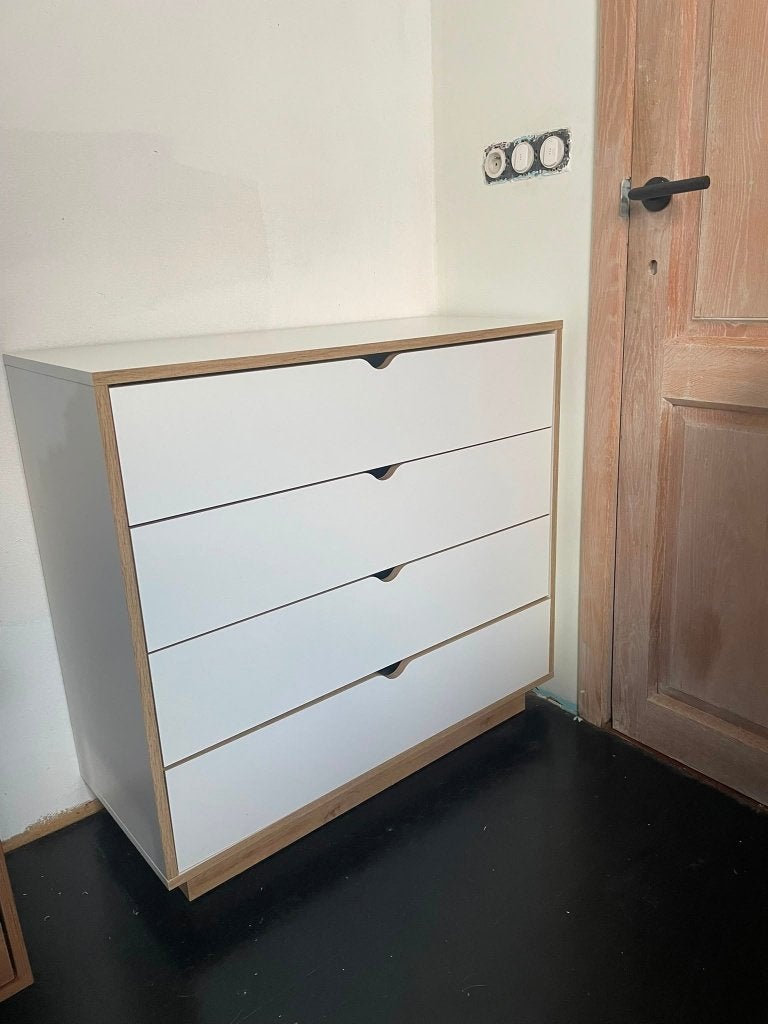 JYSK mammen ladekast, 3 ou 4 tiroirs, 25 à 50 cm, Comme neuf, Enlèvement