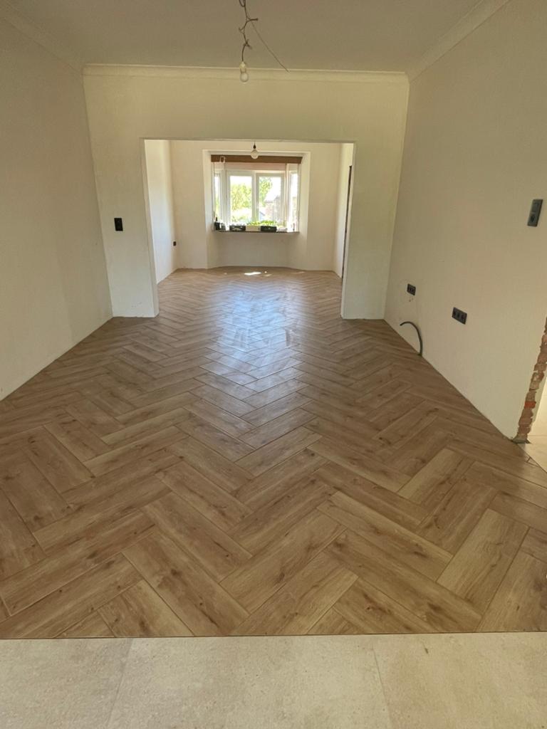 Tegels parketlook 9,5m2 €15/m2, Huis en Inrichting, Stoffering | Vloerbedekking, Ophalen, Zo goed als nieuw