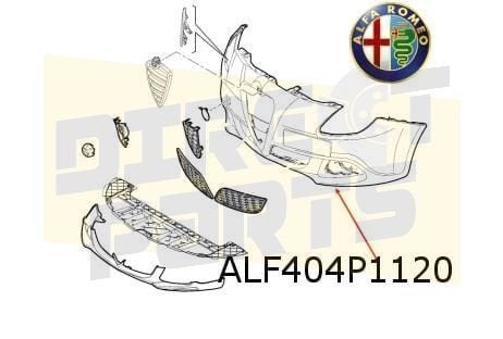 Alfa Romeo Giulietta (2/16) voorbumper (bij koplampsproeiers, Auto-onderdelen, -, -, Nieuw, Alfa Romeo