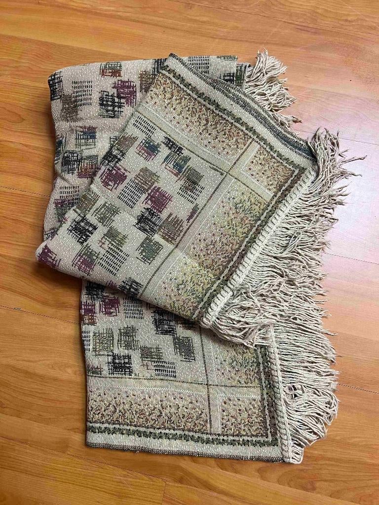 Tapis Foulard design abstrait beige avec couleurs, Enlèvement ou Envoi, Utilisé