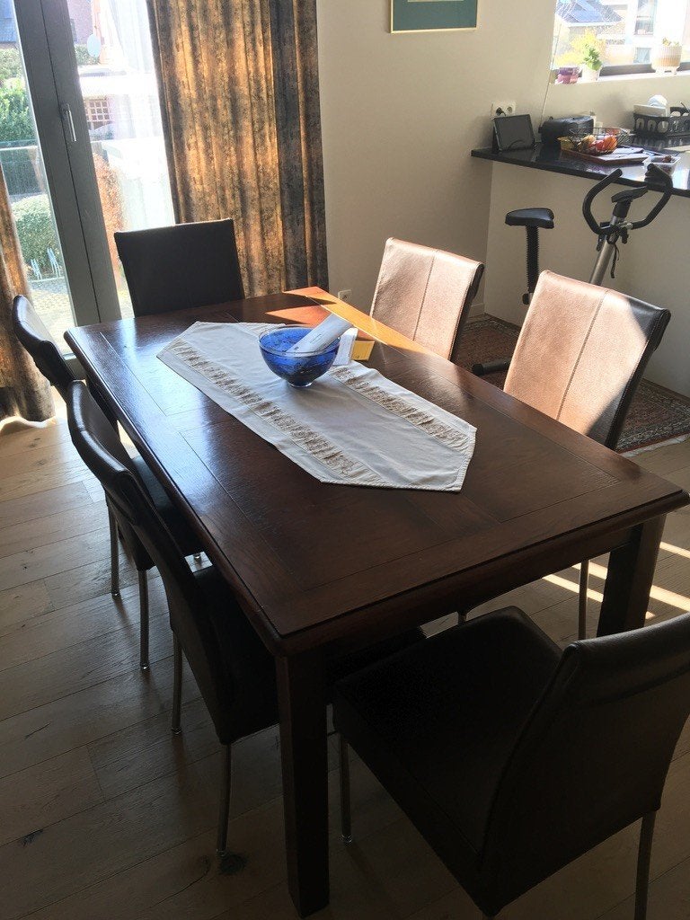 Eettafel (165x90), 150 à 200 cm, Cinq personnes ou plus, Comme neuf, Enlèvement