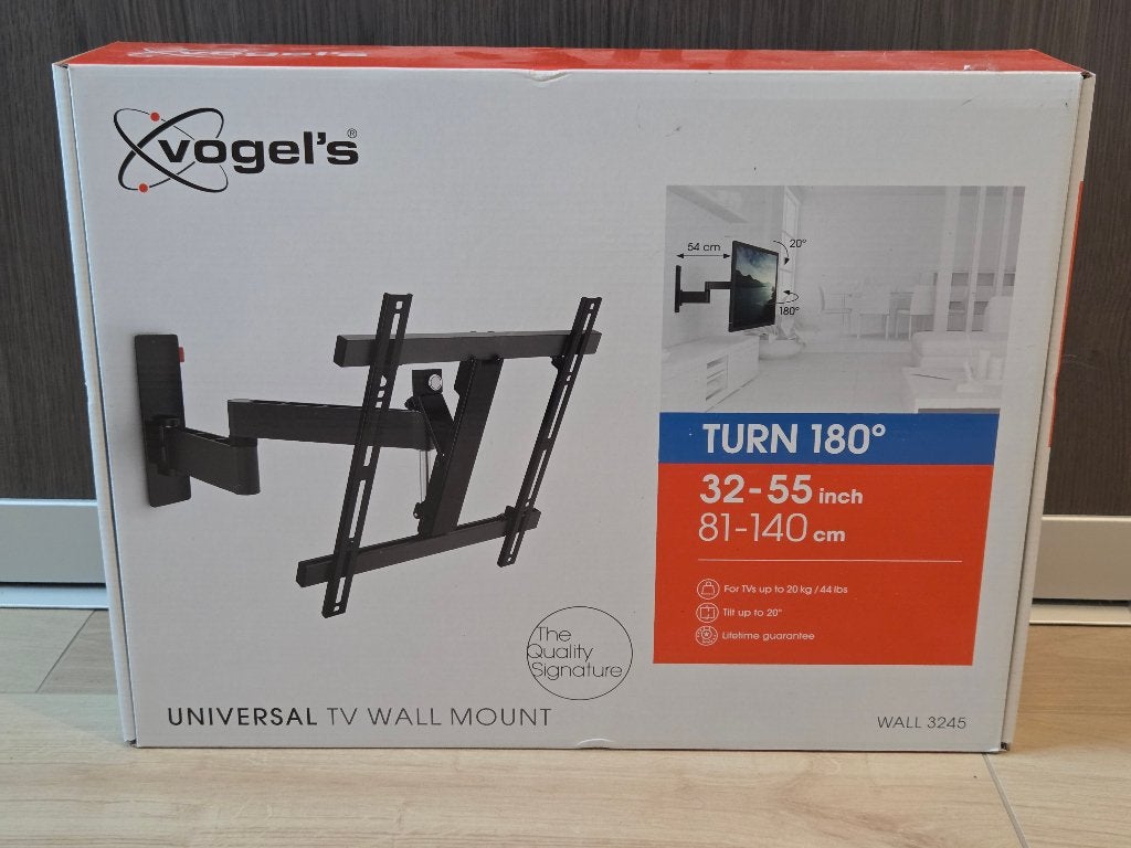 Support Tv Vogel’s Turn 180 + pass cable noir, TV, Hi-fi & Vidéo, Enlèvement, Comme neuf