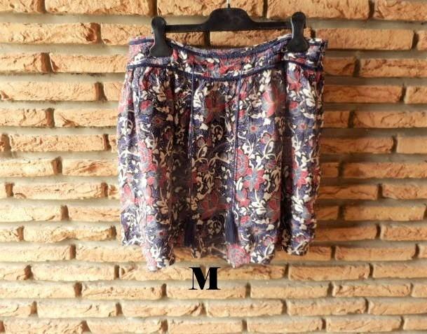 (41) -jupe femme t.38 bleu rouge - morgan -, Taille 38/40 (M), Enlèvement ou Envoi, Au-dessus du genou, Bleu
