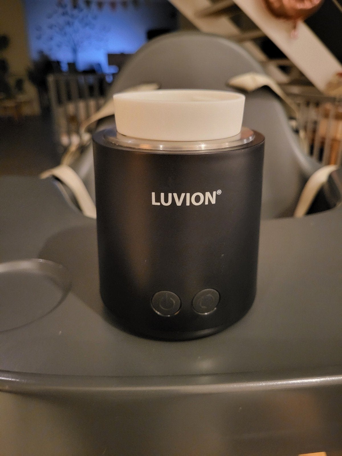 Luvion Flessenwarmer Ultra Pro black edition, Elektronische apparatuur, Ophalen, Zo goed als nieuw, Elektrische melkopschuimer