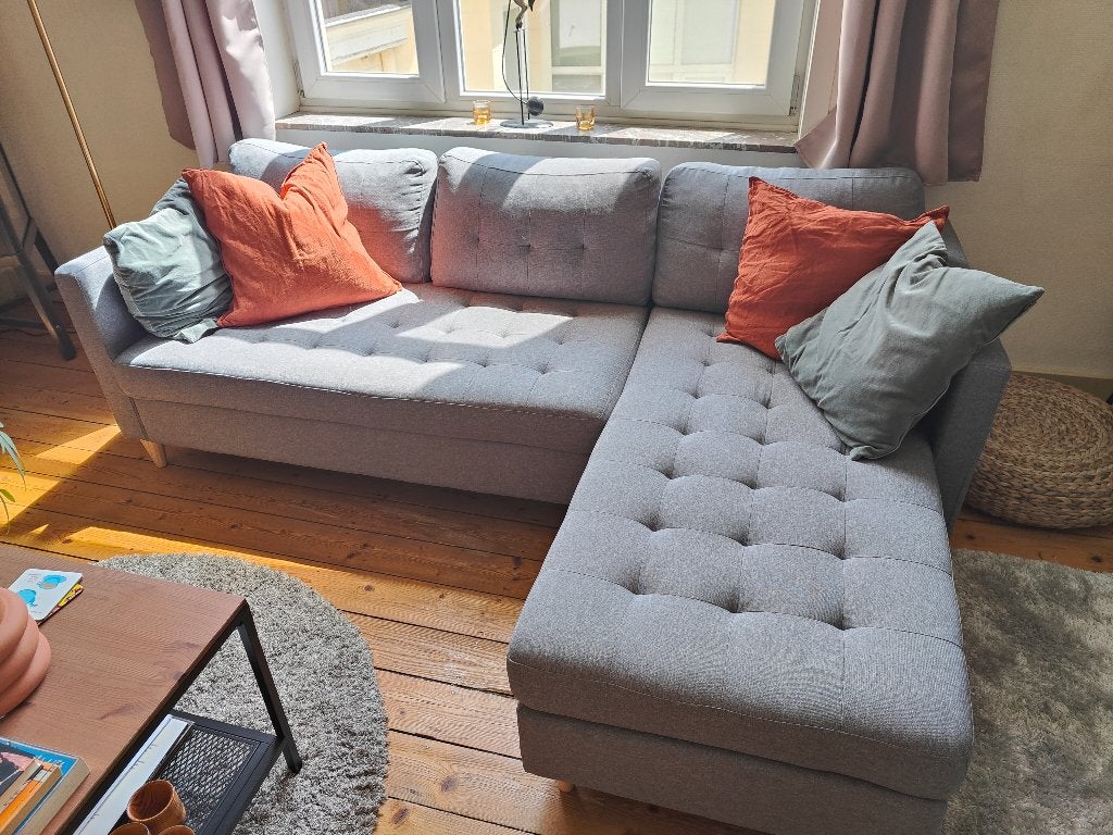 3-zitsbank met chaise longue, Maison & Meubles, Canapés | Sofas & Chaises Longues, Comme neuf, Trois personnes, 200 à 250 cm, 75 à 100 cm