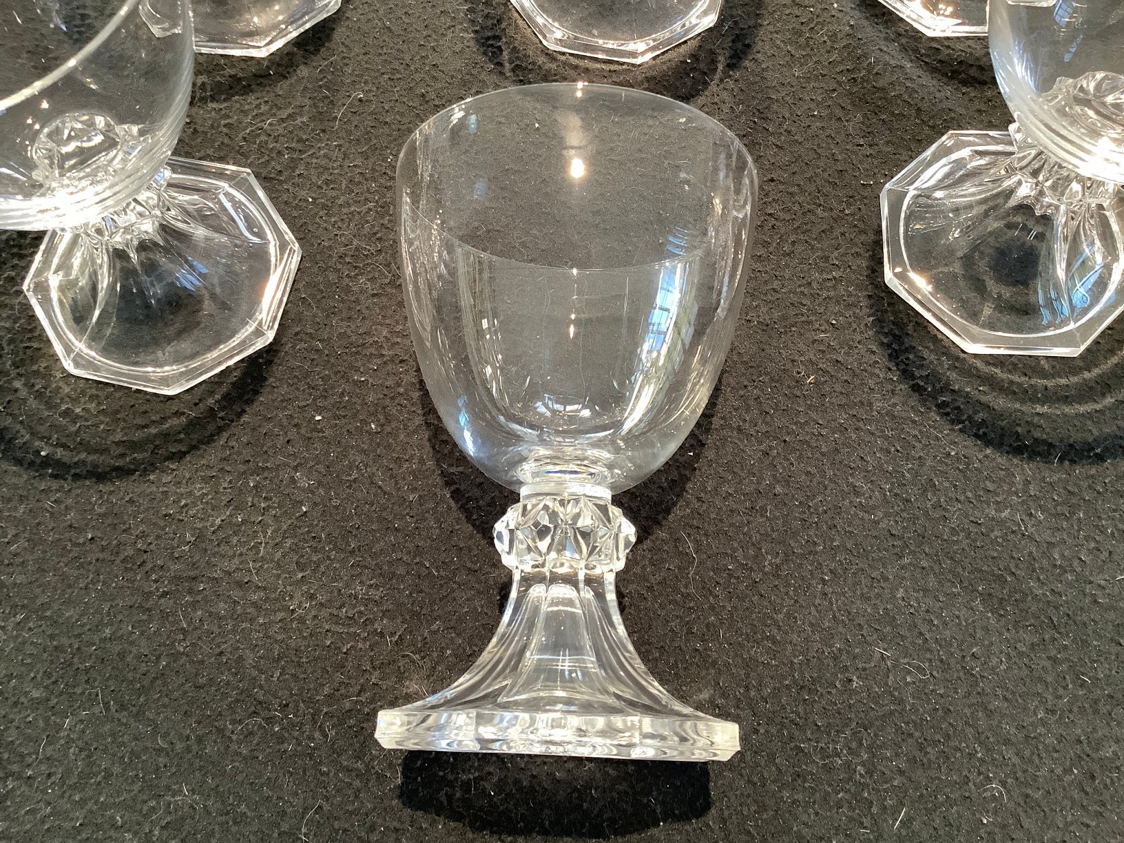 Val saint lambert service à verres YALE art déco, Enlèvement
