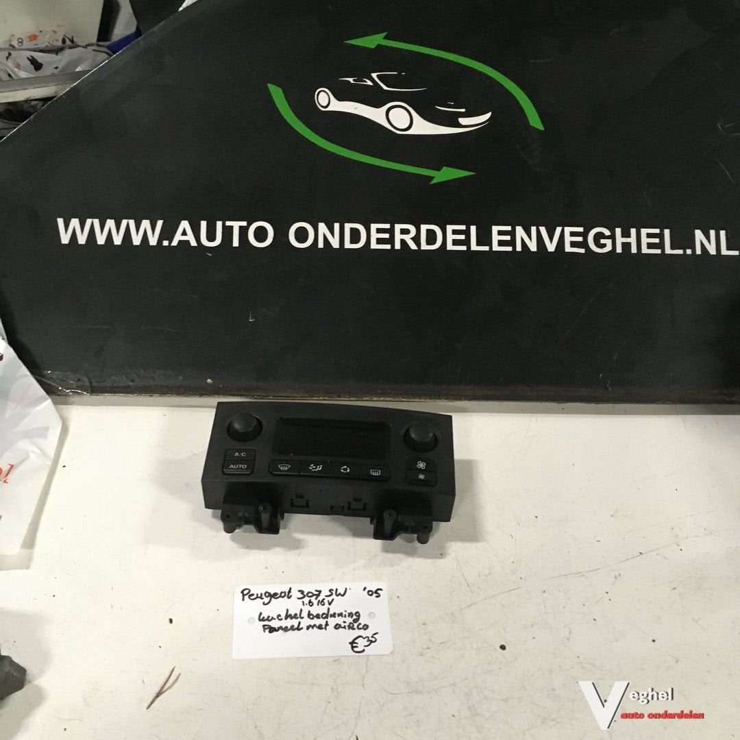 Peugeot 307 sw 2005 1.6 16v Kachelbedieningspaneel (airco), -, Utilisé, -, -