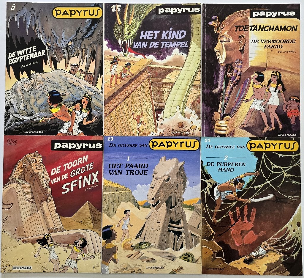 Strips - Papyrus - lot 6 albums, Boeken, Stripverhalen, Ophalen of Verzenden