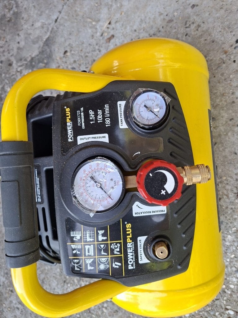 Compressor Power plus 10 bar, Doe-het-zelf en Bouw, Ophalen, Mobiel, 10 bar of meer, Zo goed als nieuw