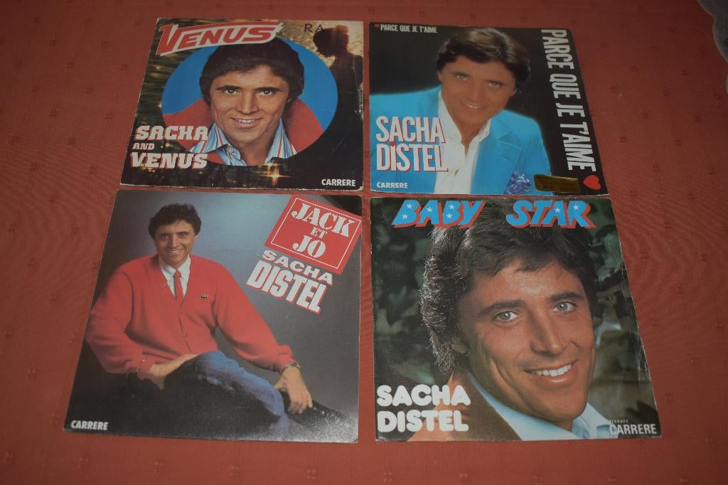 45t's  van de chansonier Sacha Distel ,, Enlèvement ou Envoi, 7 inch, Comme neuf, EP