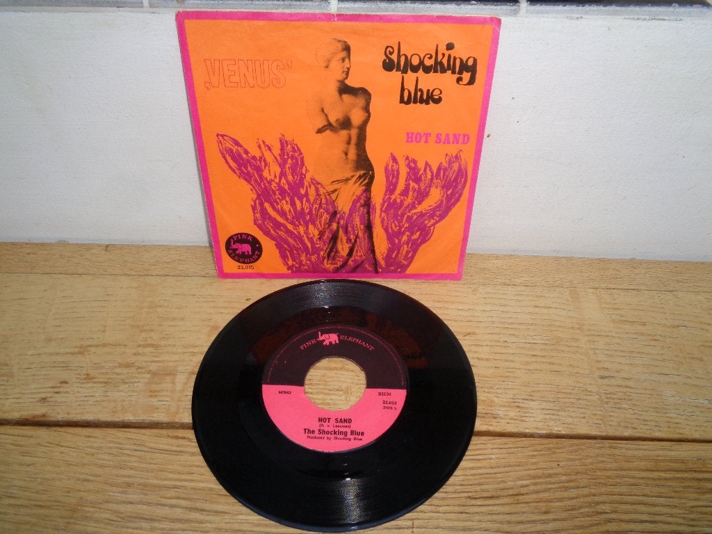 Shocking Blue single "Venus/Hot Sand" [Nederland-1969], Cd's en Dvd's, Vinyl Singles, Gebruikt, Verzenden, 7 inch, Fotohoes