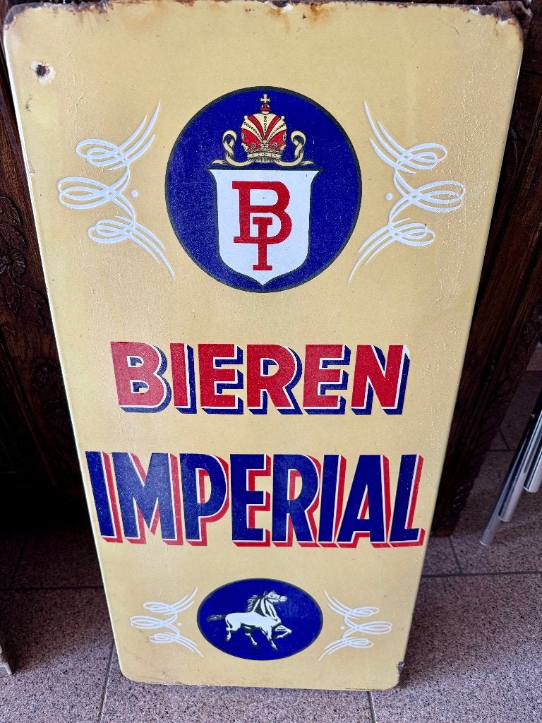 Vintage email reclamebord, Ophalen, Reclamebord
