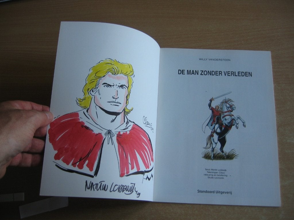De Rode Ridder 217 :De man zonder verleden- 1e druk+Tekening, Boeken, Claus, Eén stripboek, Nieuw, Ophalen of Verzenden