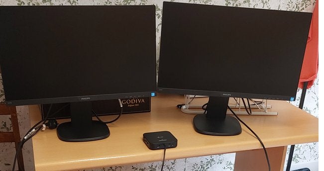 Dockingstation I-tec met 2 x Philips monitoren, Computers en Software, Ophalen, I-Tec, Docking station, Gebruikt