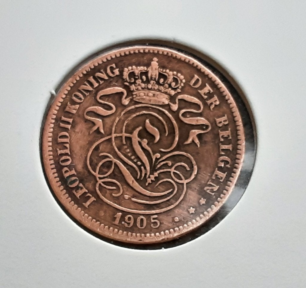 Belgique - 2 cents - 1905 fl. (Réf 014), Timbres & Monnaies, Enlèvement ou Envoi, Autre, Monnaie en vrac