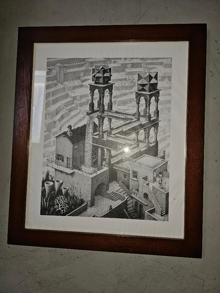 M.C. Escher  Ingelijs, Antiek en Kunst, Kunst | Schilderijen | Klassiek, Ophalen