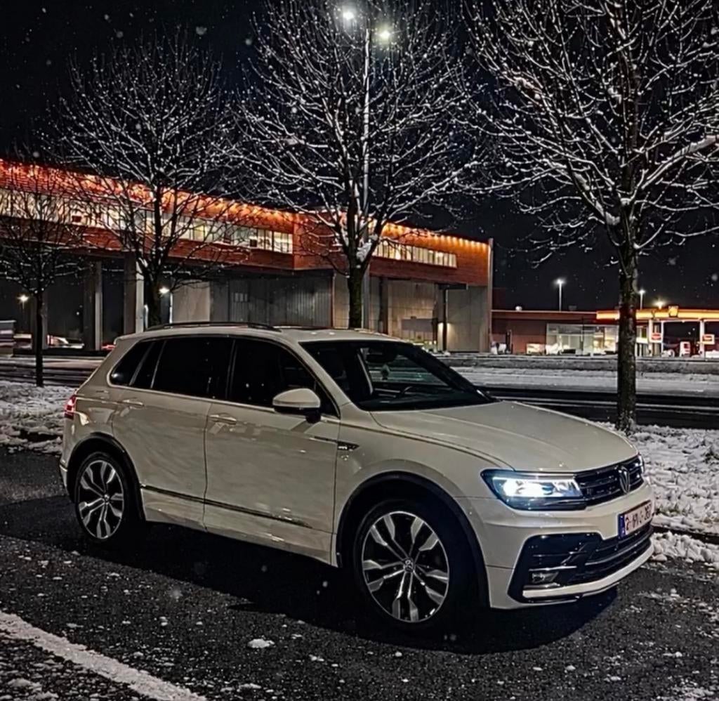 VW Tiguan 2.0TDI Full R-Line 4Motion DSG7 Euro6d Full Option, Automaat, Wit, Leder, 5 deurs