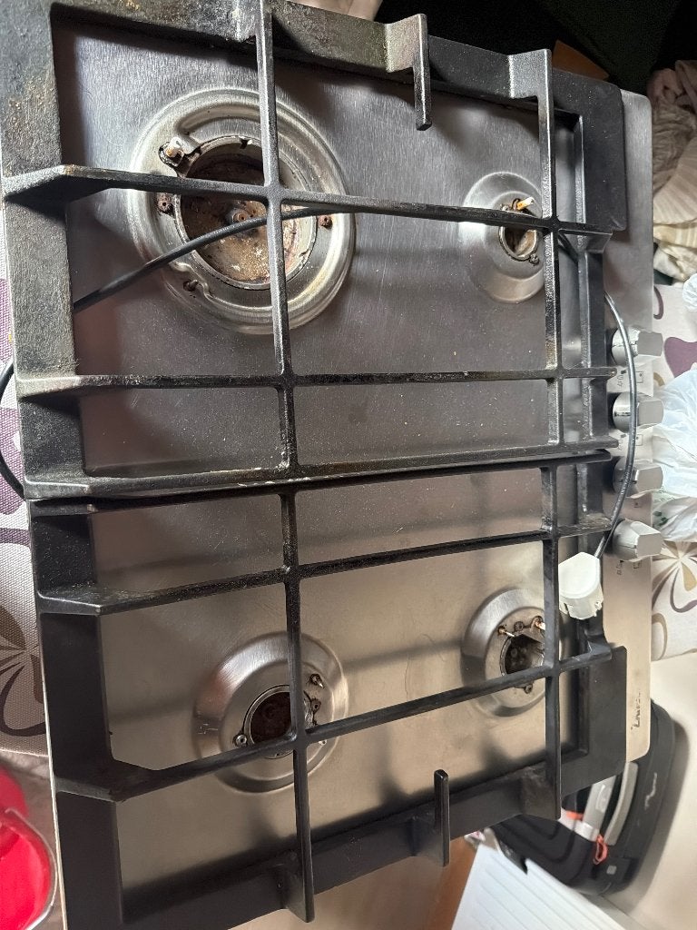 Gaskookplaat, Elektronische apparatuur, Ophalen, Gebruikt, 4 kookzones, Inbouw