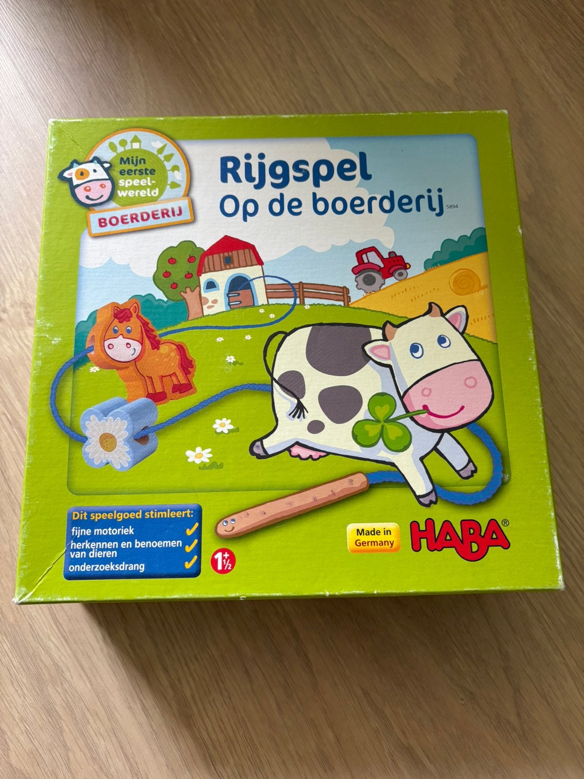 Haba rijgspel op de boerderij, Kinderen en Baby's, Ophalen of Verzenden, Gebruikt