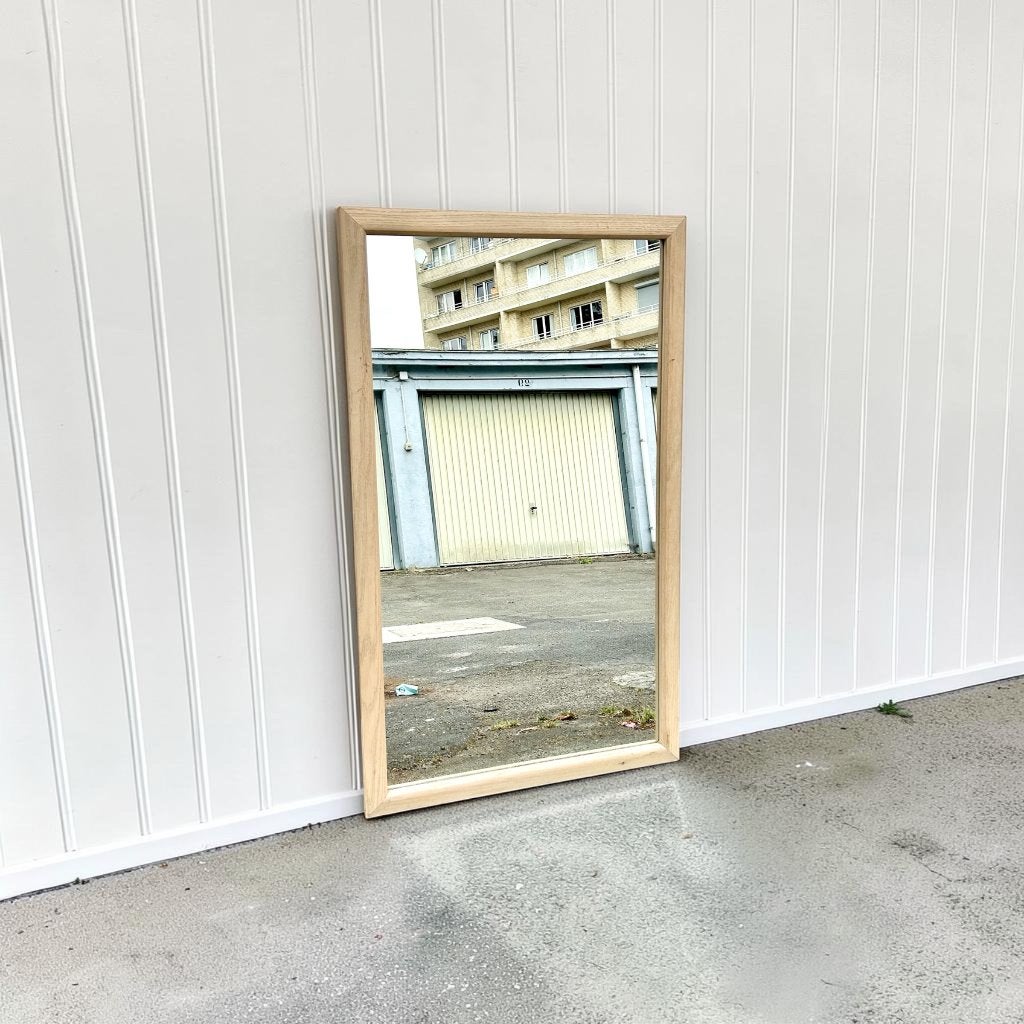 Grote elegante massief houten spiegel 115 x 68 cm, Huis en Inrichting, Ophalen, Rechthoekig, 50 tot 75 cm, 100 tot 150 cm