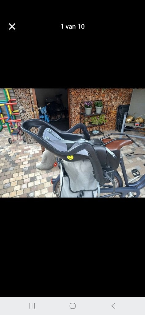 Fietsstoel met 2 adapters, Fietsen en Brommers, Fietsaccessoires | Fietsstoeltjes, Achterzitje, Voetsteuntjes, Zo goed als nieuw