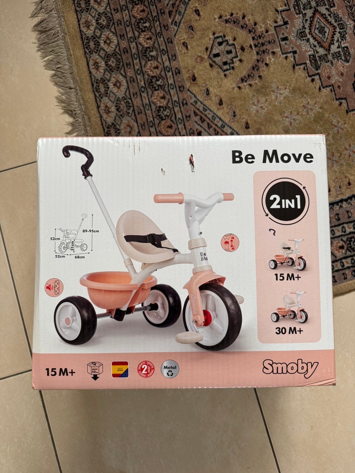 Smoby Be Move tricycle 2 in 1, Enfants & Bébés, Enlèvement ou Envoi, Comme neuf