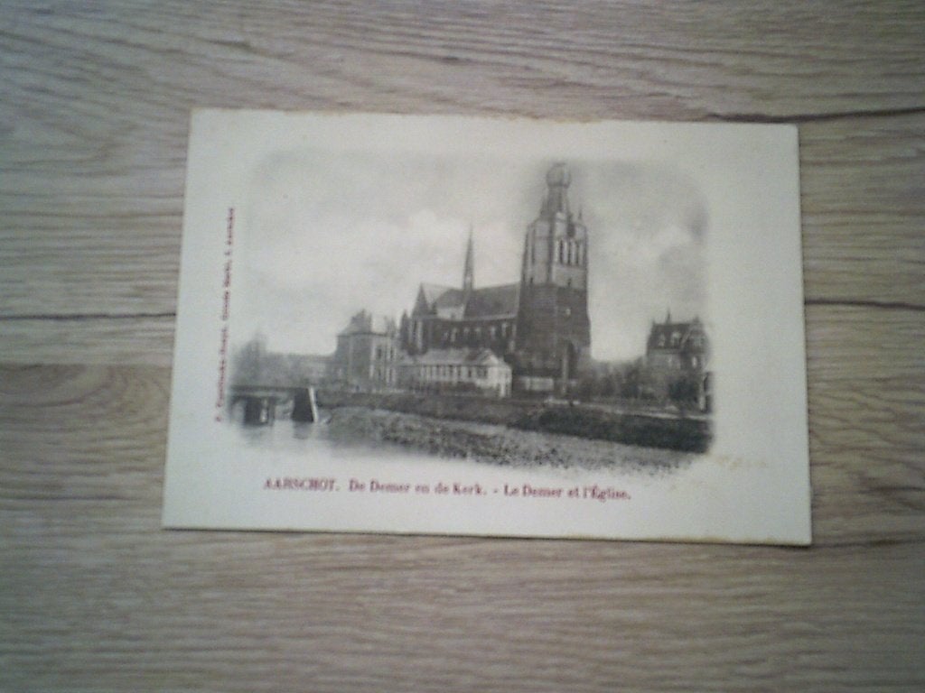 AARSCHOT: De Demer en de Kerk (achterzijde geplakt geweest), Verzamelen, Ophalen of Verzenden, Voor 1920, Ongelopen, Waals-Brabant
