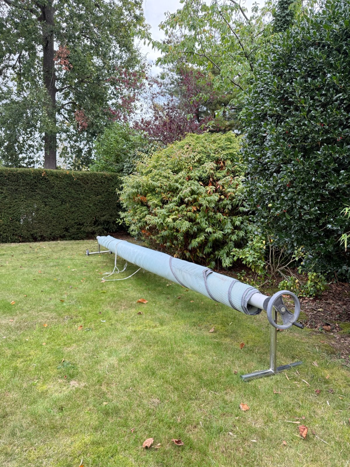 Enrouleur de bâche pour piscine. + bâche, Enlèvement, Comme neuf