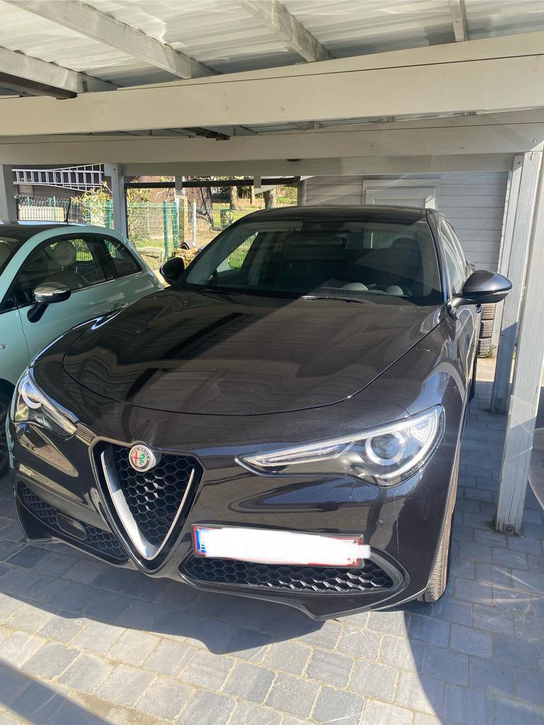 Alfa Romeo Stelvio 2019 - Automaat., Auto's, Zwart, Leder, 5 zetels, Particulier