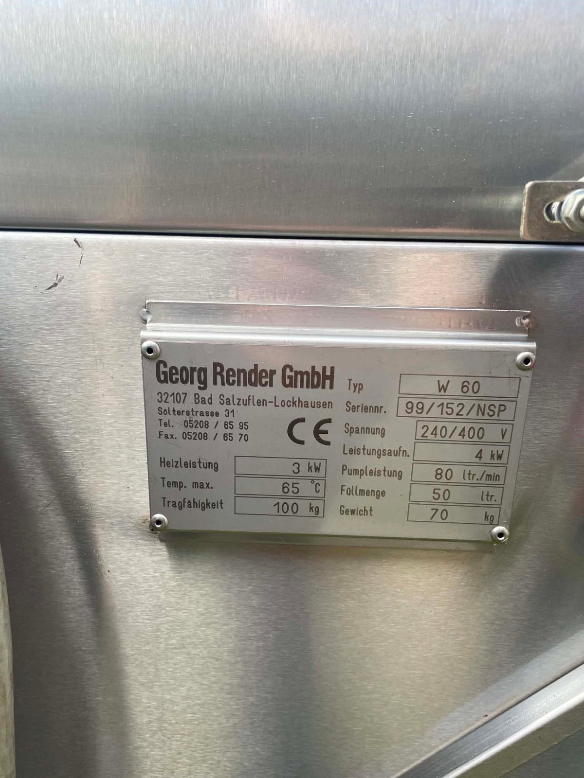 Industriele reiningsmachine, Ophalen