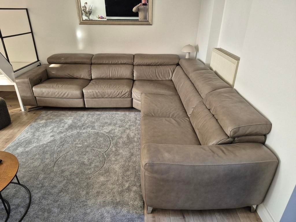 Hoeksalon chateau dax, Huis en Inrichting, Ophalen, Zo goed als nieuw, Leer, Modern