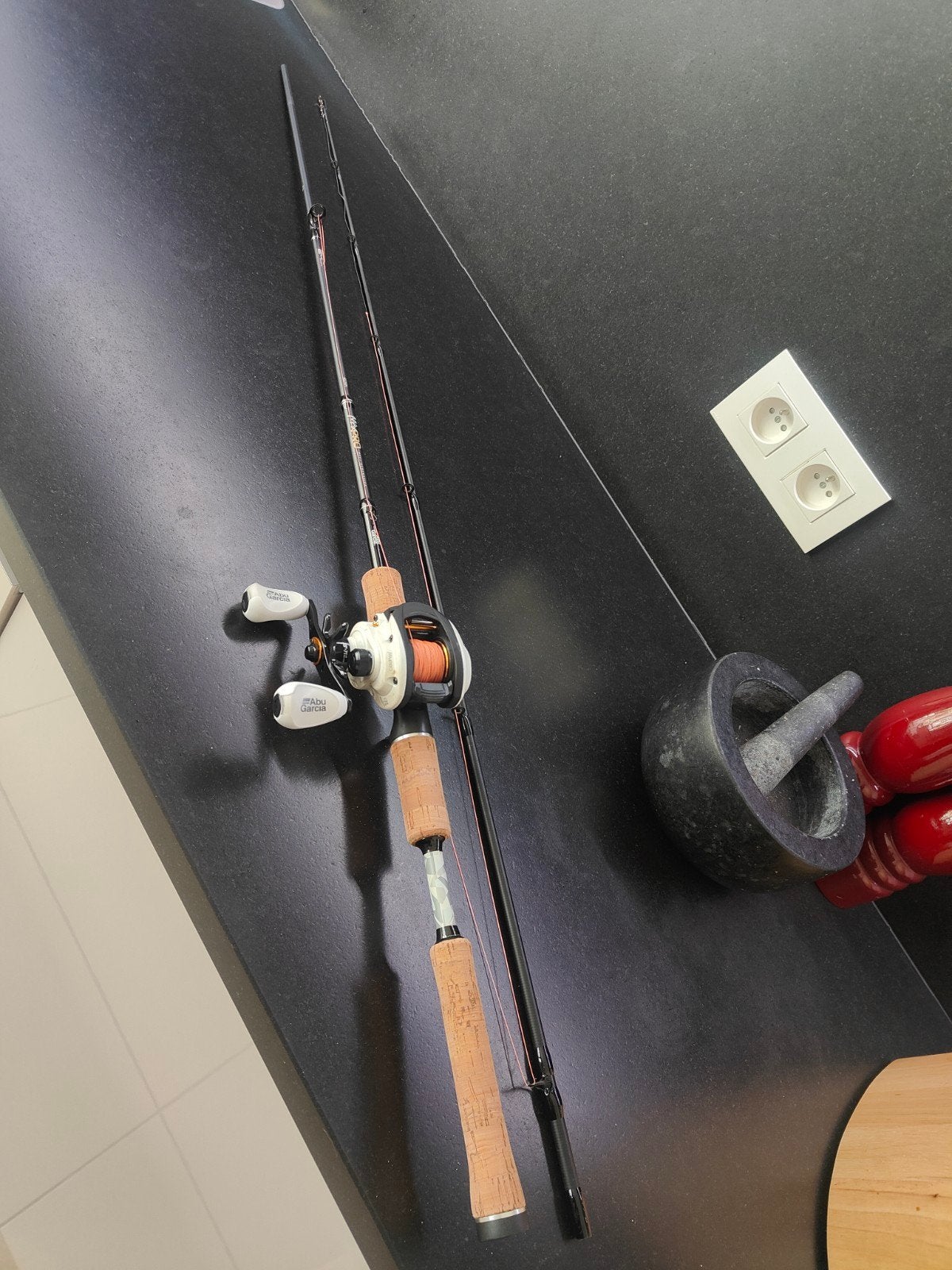ABU GARCIA 24T Carbon, Enlèvement, Comme neuf, Ensemble complet