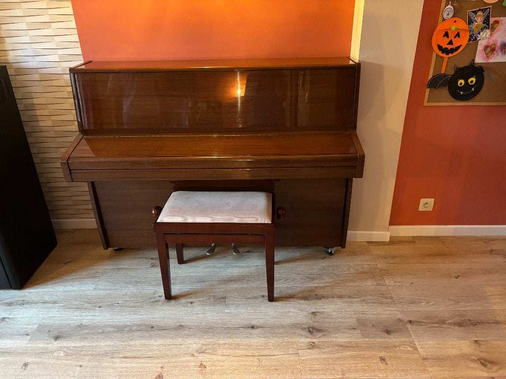 Piano droit Knight London – Banquette assortie, Enlèvement, Utilisé, Brun, Piano