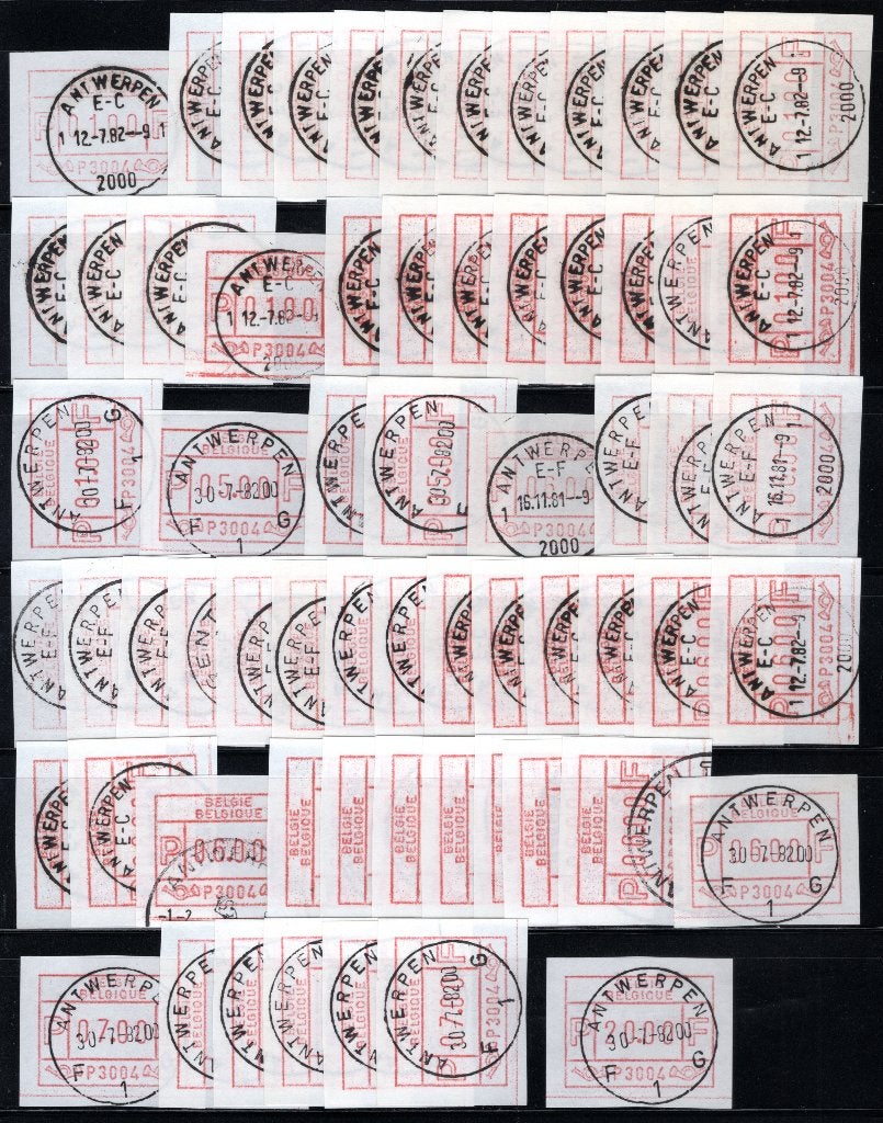 ATM 4 FDC 1981 -  Antwerpen 1 Proefuitgifte, Postzegels en Munten, Verzenden, Gestempeld, 1e dag stempel, Postfris