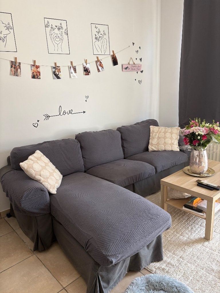 Canapé avec méridienne, Maison & Meubles, Canapés | Salons, Utilisé, Banc d'angle, Quatre personnes ou plus, 200 à 250 cm, Moins de 75 cm
