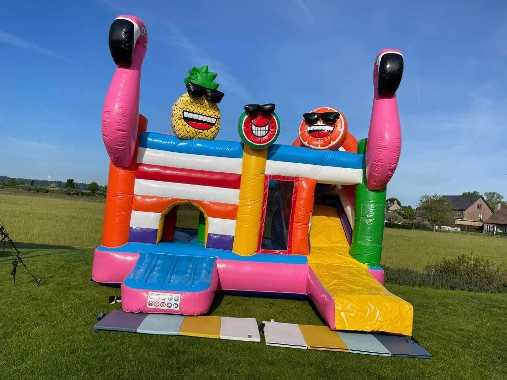 Springkasteel Multiplay Flamingo te koop, Hobby & Loisirs créatifs, Enlèvement, Comme neuf