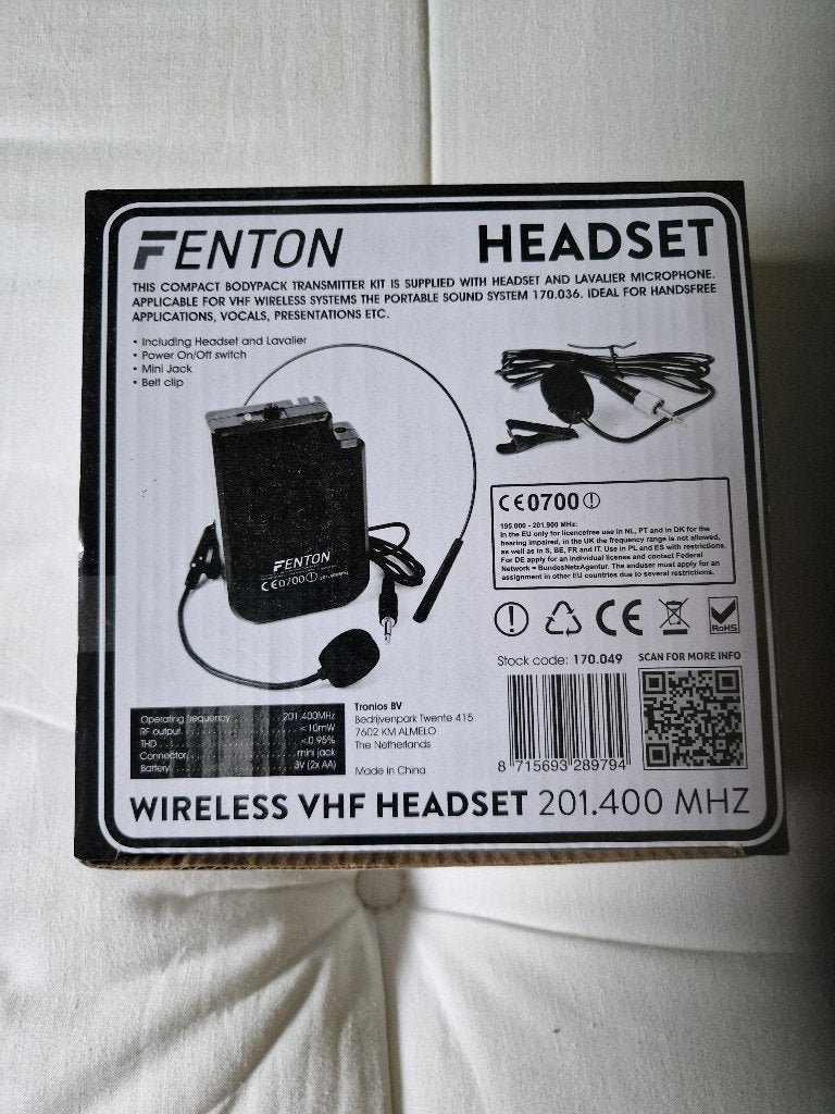 Headset Fenton, Ophalen, Gebruikt, Draadloos, Over-ear