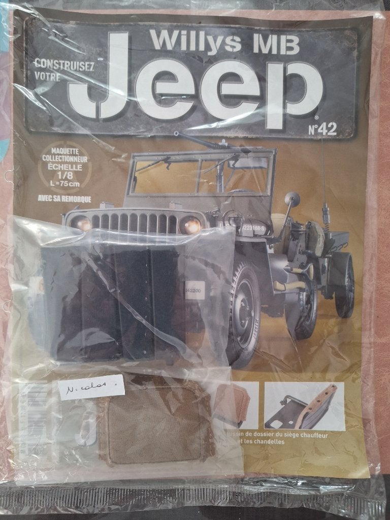 Fascicule numéro 42 Jeep willys 1/8 Hachette, Hobby & Loisirs créatifs, Modélisme | Voitures & Véhicules, Enlèvement ou Envoi