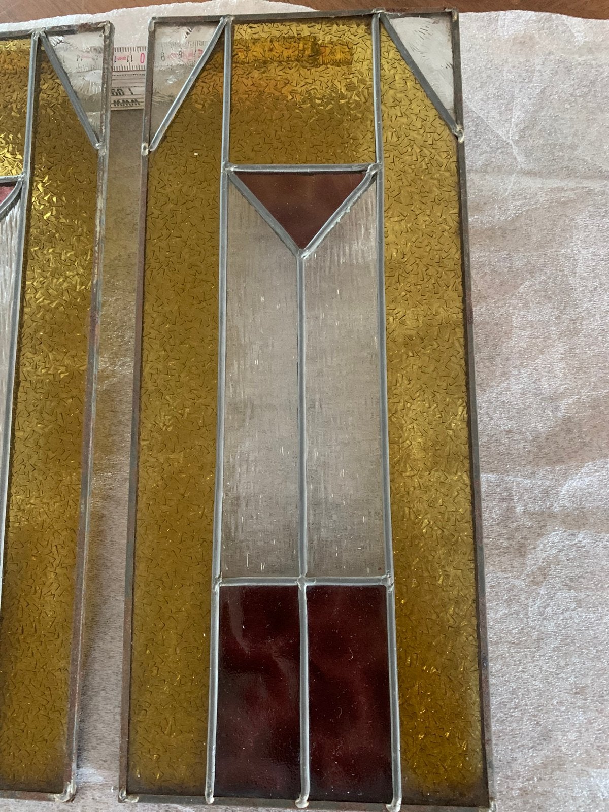 Loodglas Art-Deco intact, Ophalen, Gebruikt, Minder dan 80 cm, Overige typen