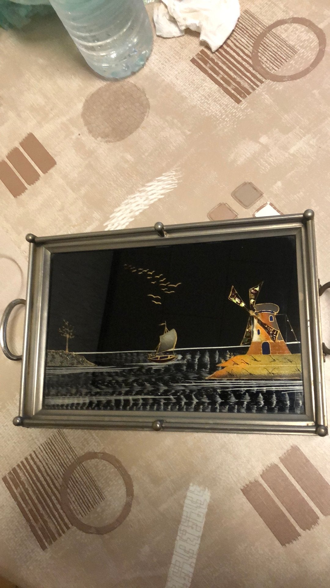 Vintage dienblad, Huis en Inrichting, Woonaccessoires | Dienbladen, Ophalen of Verzenden, Zo goed als nieuw, Dienblad