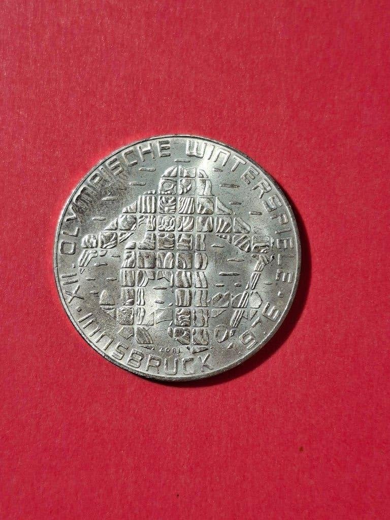 1976 Oostenrijk 100 schilling zilver OS Innsbruck ski, Verzenden, Oostenrijk, Losse munt, Zilver