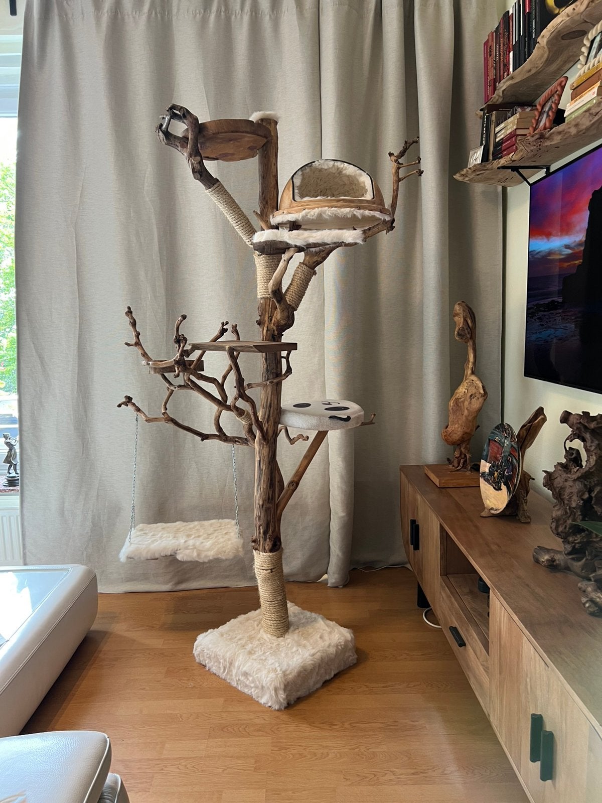 Handgemaakt natuurlijke kattenboom 175 cm., Dieren en Toebehoren, Katten-accessoires, Ophalen, Nieuw