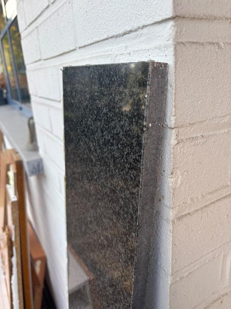 Granieten vensterbank / tablet - Zwart glanzend, Ophalen