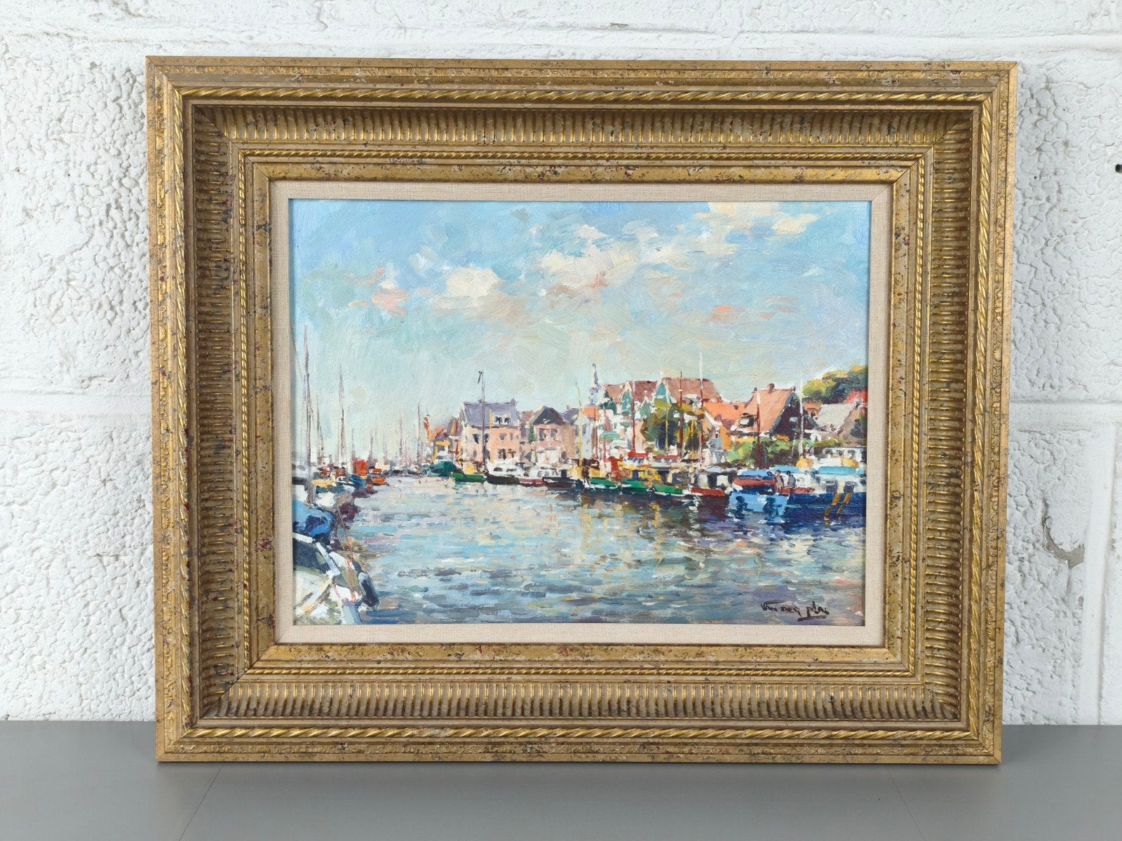 Niek Van Der Plas schilderij, Antiquités & Art, Enlèvement ou Envoi
