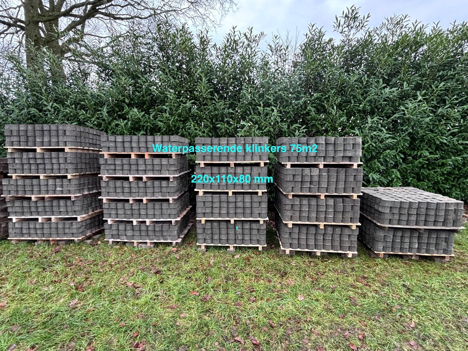 Klinkers 75 m2, Ophalen, Klinkers, Nieuw, 10 m² of meer