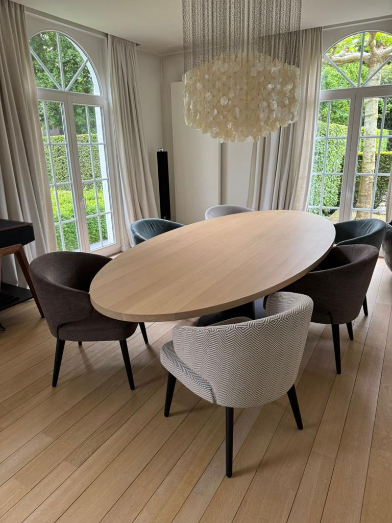Low dining eettafel Van Rossum + 6 stoelen Minotti, Ophalen, Zo goed als nieuw